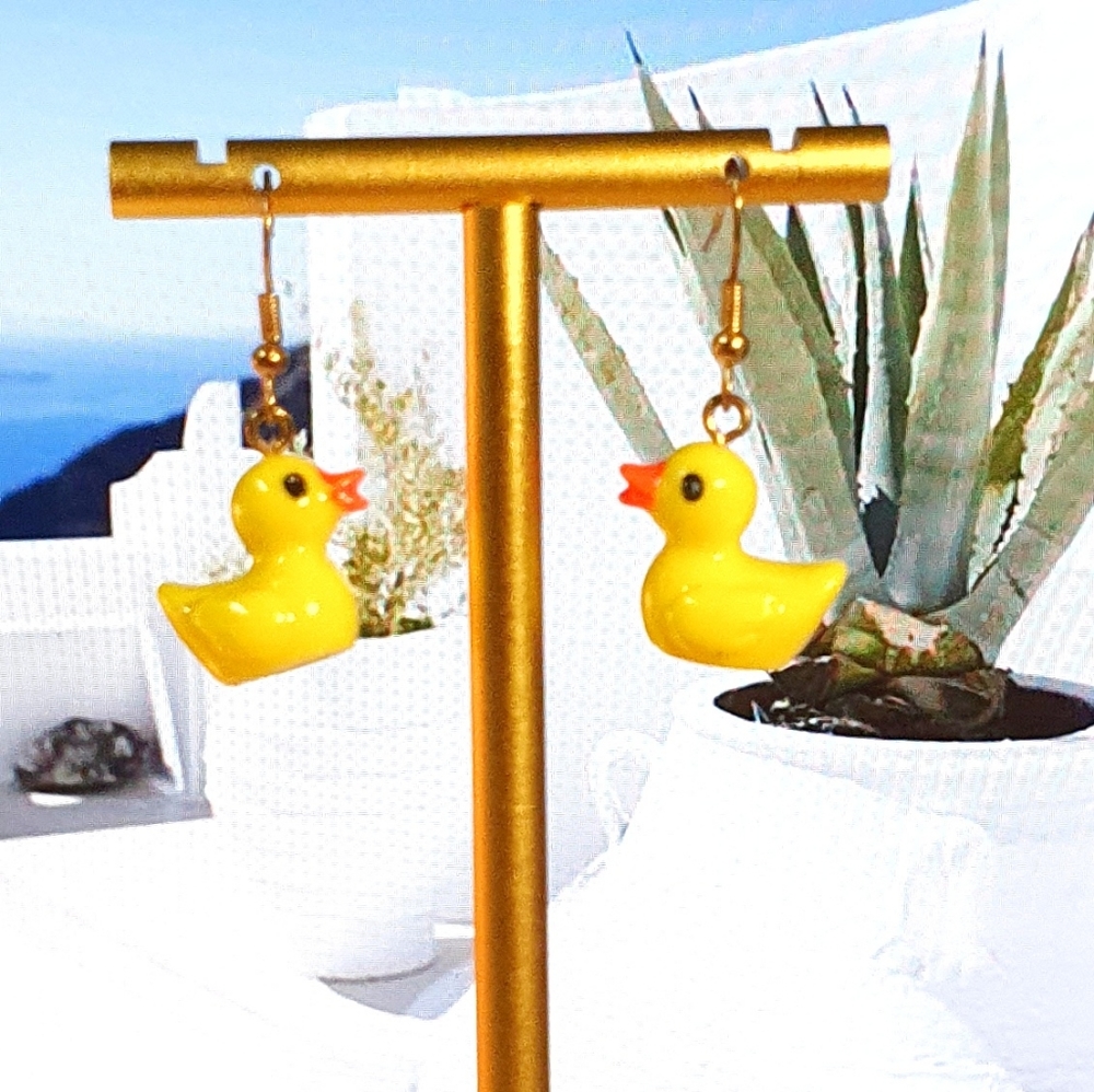 Fun Yellow Duck Earings